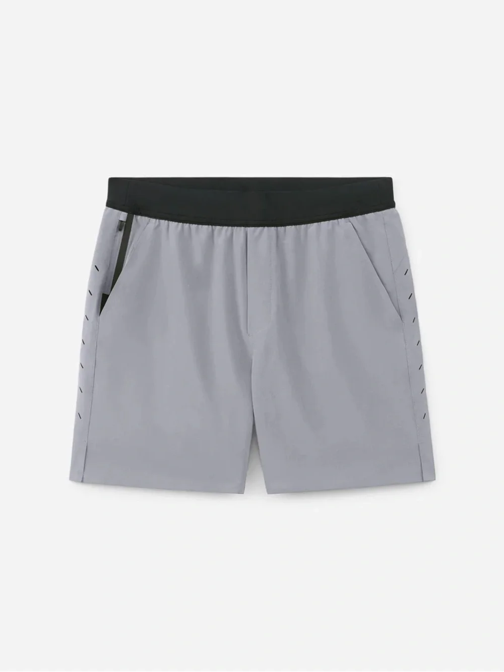 Ten Thousand Men's Lined Interval Shorts Gray W Black Athletic 7” Inseam L Large